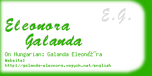 eleonora galanda business card